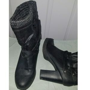4 inch high mid calf boot.